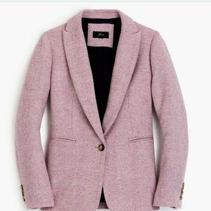 J. Crew Parke Blazer Herringbone - Ivory/Mauve - 100% Wool
